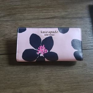 Kate spade pink flora wallet